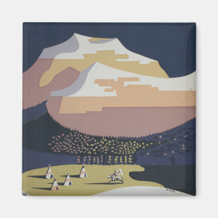 Aimant Poster Vintage voyage Promouvoir Les Voyages Au Mo