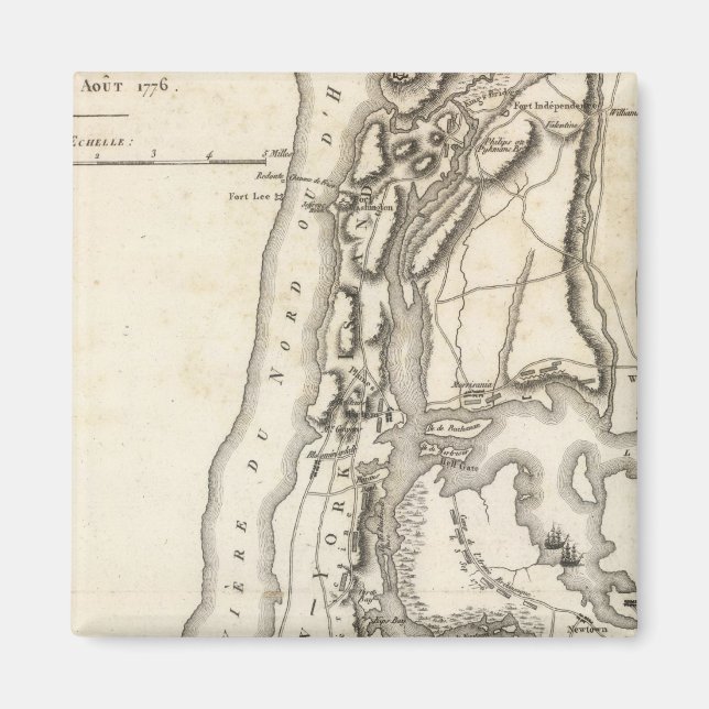 Aimant Postes à l'île et à New York (Devant)