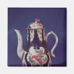 Aimant Pot de café de Worcester, décoré des oiseaux
