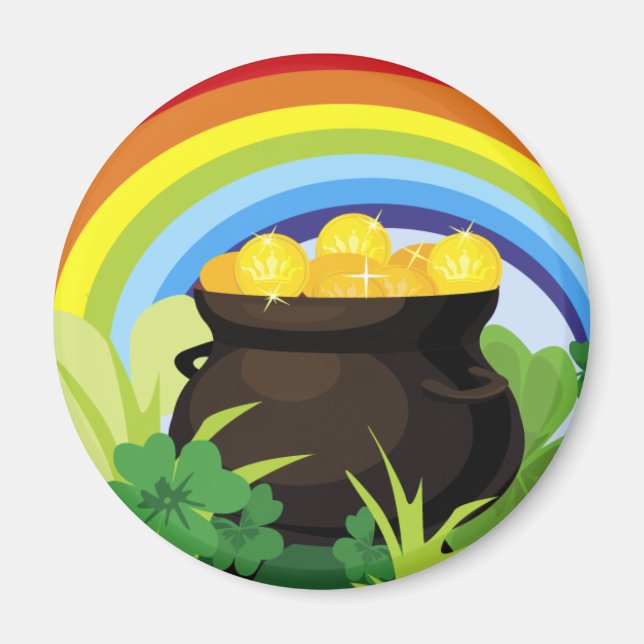 Aimant Pot Of Gold St. Patrick's Day Cadeau (Devant)