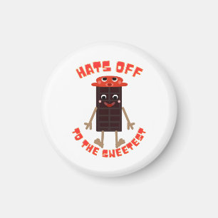 Aimant Pote de la Barre Choco Sucrée : Barre de Chocolat 