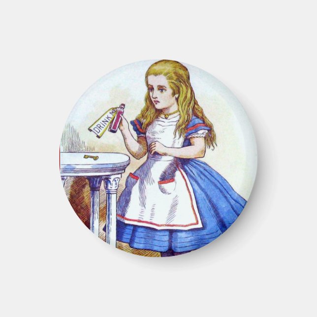 Aimant Potion "Buvez-moi" avec Alice (Devant)