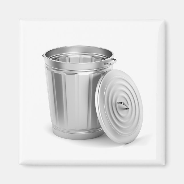 Aimant Poubelle en métal vide (Devant)