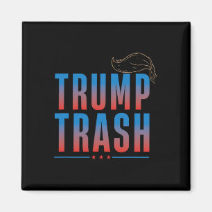 Aimant Poubelle Trump 2025 Grunge Ordures Pour Trump Drôl