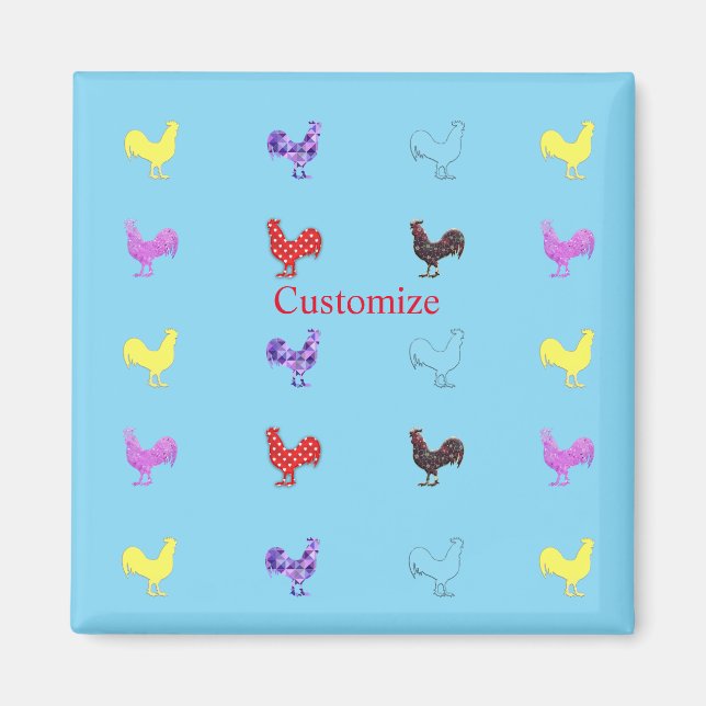 Aimant Poules de poulet Thunder_Cove (Devant)