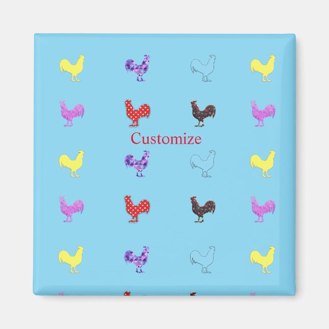 Aimant Poules de poulet Thunder_Cove (Devant)