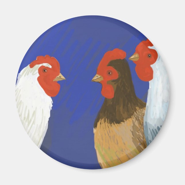 Aimant poules françaises (Devant)