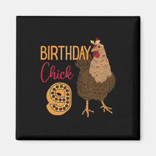 Aimant Poulet 9e Anniversaire Poulet Cluck Rn Fête Ferme