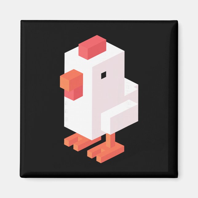 Aimant Poulet Crossy Road Clic  (Devant)