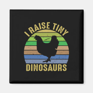 Aimant Poulet D'Art Je Soulève De Minuscules Dinosaures