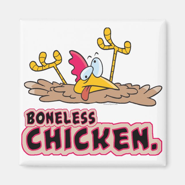 Aimant poulet de dessin animé sans os drôle (Devant)