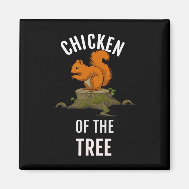 Aimant Poulet De L'Arbre Chasse Drôle Chasse (Devant)
