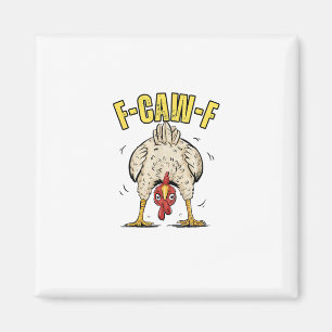 Aimant Poulet Drôle F-Caw-F Coq Poulette de Campagne
