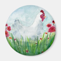 Poulet et fleurs lunaires