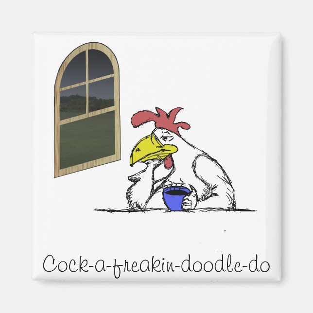 Aimant poulet fatigué (Devant)