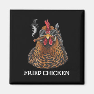 Aimant Poulet Frit Fumant Mème Drôle de Stoner Weed
