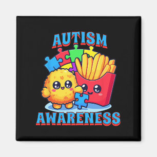 Aimant Poulet Nugget Et Sensibilisation sur l'autisme Fri
