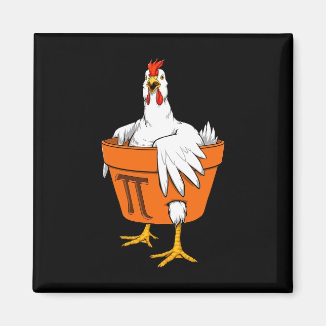 Aimant Poulet Pot Pi Jour T Chemise Cadeau Hommes Femmes  (Devant)