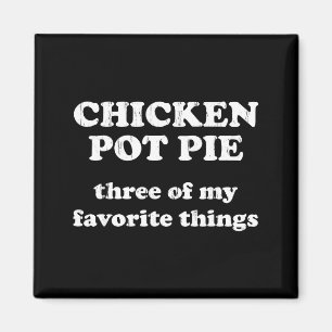 Aimant Poulet T E Trois de mes choses préférées Funny Chr