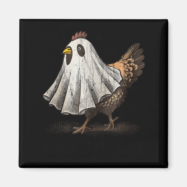 Aimant Poulet ultraspirituel, fantôme de poulet, Hallowee (Devant)