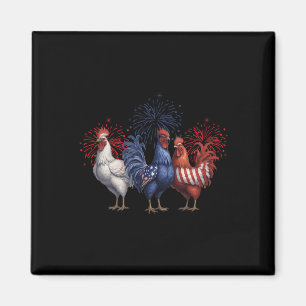 Aimant Poulet Usa Patriotique Usa Poule 4 Juillet Pour Ho