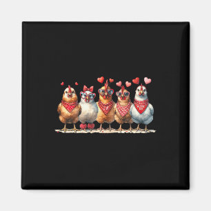 Aimant Poulet Valentines Day Love Valentine Coeurs mignon