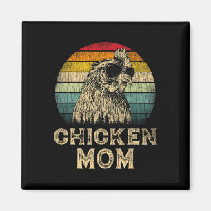 Aimant Poulet Vintage Maman Amoureux de Poulet Maman Fête