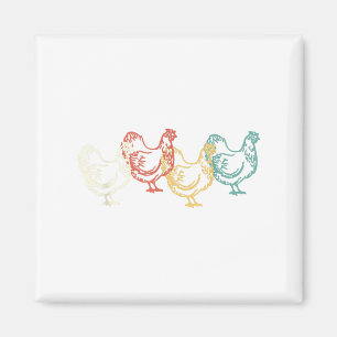 Aimant Poulet Vintage T Chemise Drôle Volaille Drôle Cade