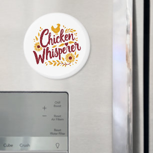 Aimant Poulet Whisperer rustique Agritourisme Cottagecore
