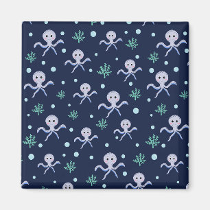 Aimant Poulpe sous le motif pour enfants de la mer