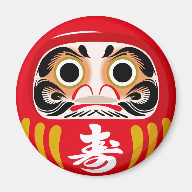 Aimant Poupée Daruma (charme traditionnel japonais de cha (Devant)