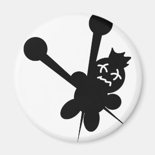 Aimant poupée vaudou noire aiguilles torture