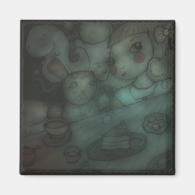 Aimant poupées à vie : doll tea party (Devant)