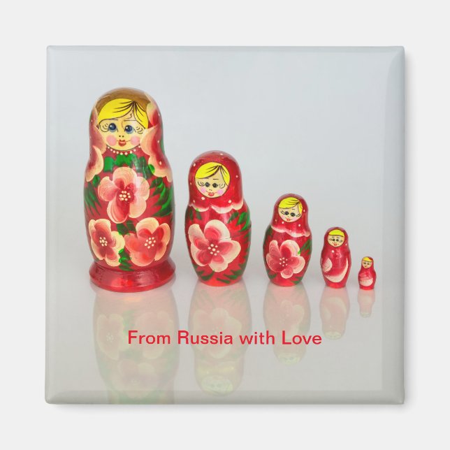 Aimant Poupées empilées russes Matryoshka (Devant)