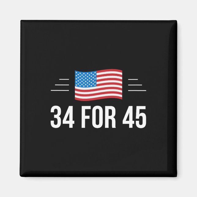 Aimant Pour 45 - Trump Guilty Times - (Devant)