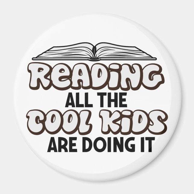 Aimant pour amateur de lecture de livres (Devant)