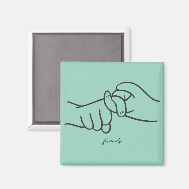 Aimant pour amis ASL – Connexion en vedette (Recto/Verso)