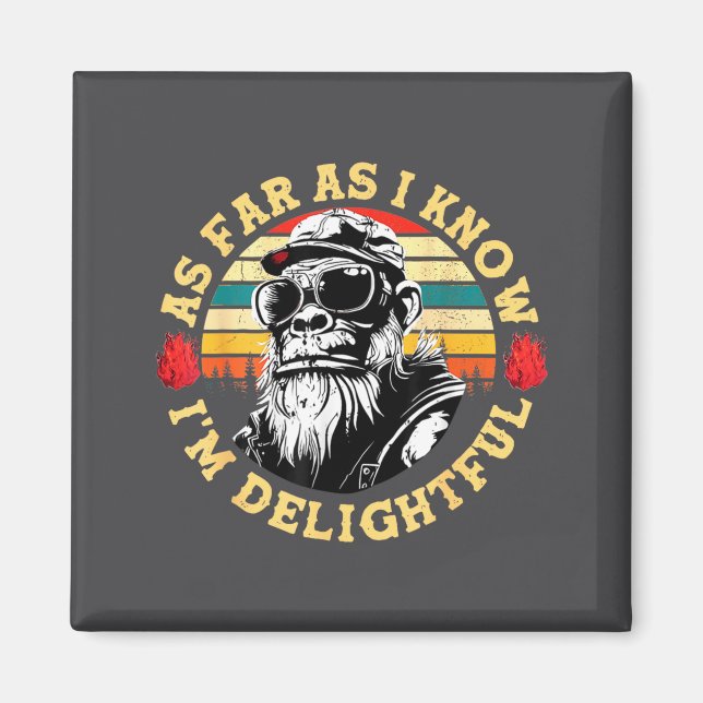 Aimant Pour autant que je sache, je suis un singe drôle d (Devant)