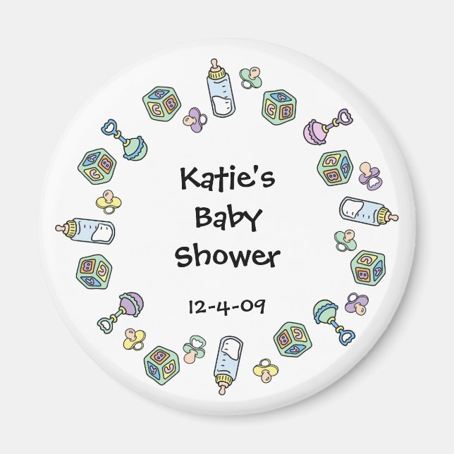 Aimant pour bébé - Crochets, Pacificateurs, Blocs  (Devant)