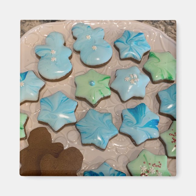 Aimant pour biscuits de Noël au glaçage royal bril (Devant)