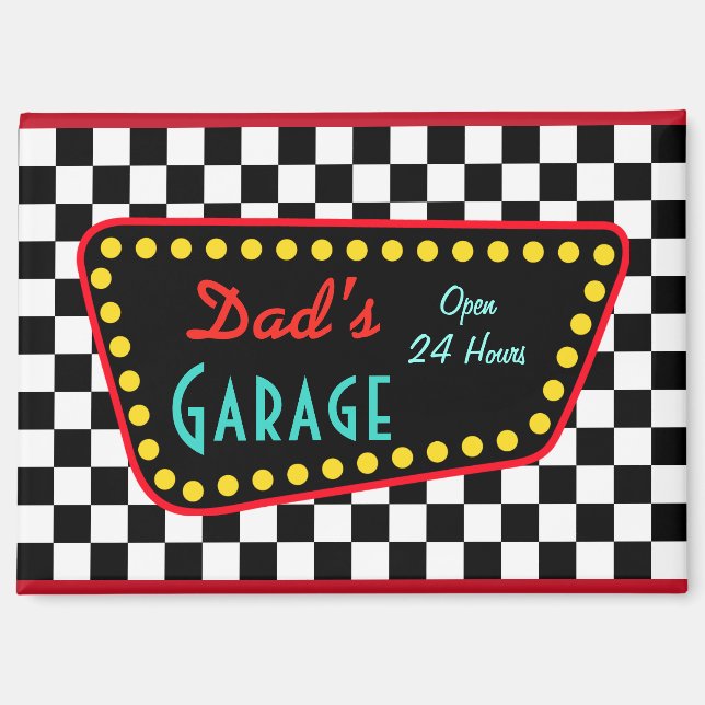 Aimant pour garage de papa rétro (Recto)