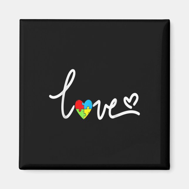 Aimant Pour Hommes Femmes Sensibilisation sur l'autisme T (Devant)