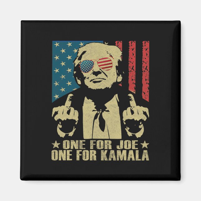Aimant Pour Joe One Pour Kamala Funny Trump 2024 (Devant)