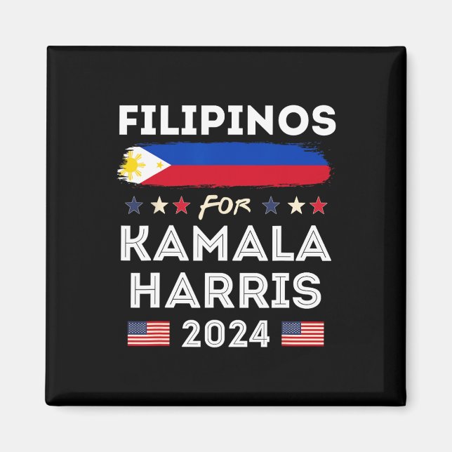 Aimant Pour Kamala Harris 2024 Philippines Drapeau patrio (Devant)