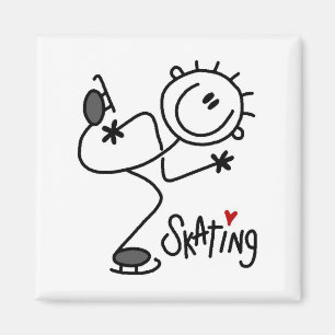 Aimant Pour l'amour des T-shirts de patinage et des cadea