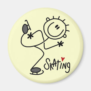 Aimant Pour l'amour des T-shirts de patinage et des cadea
