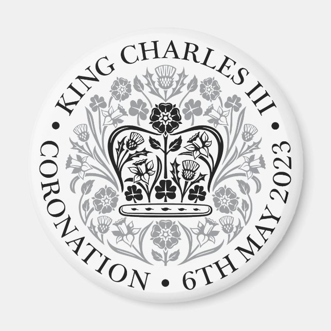 Aimant pour le couronnement 2023 - Noir (Devant)