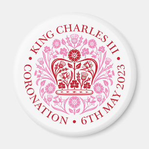 Aimant pour le couronnement 2023 - Rouge