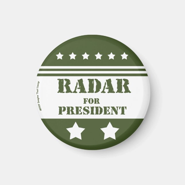 Aimant Pour le président Radar (Devant)