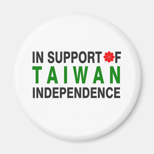 Aimant Pour l'indépendance de Taïwan (Devant)